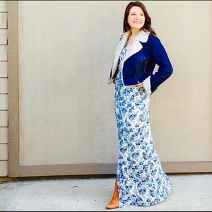 Lauren Conrad Blue and White Floral Maxi.